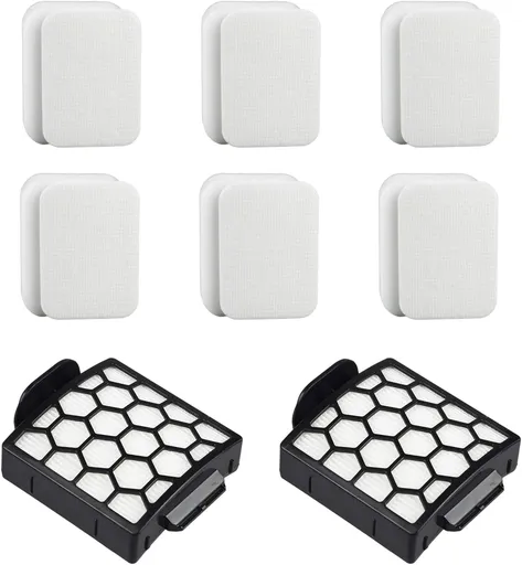 6 Foam Filter + 2 Hepa Filter Replacement for Shark ZU62 ZU60 NV255 NV150 NV251 NV151 Navigator Rotator Pet Pro Upright Vacuum Part 1238FT60 1239FT60