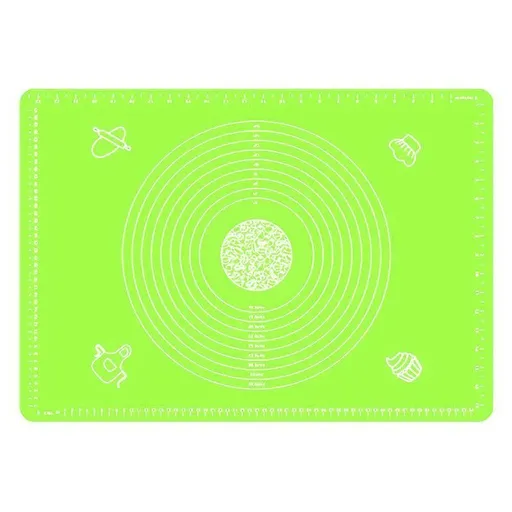 Green Reusable Non-Stick Silicone Rolling Dough Mat Cake Pastry Baking Fondant Sheet - 70*50cm