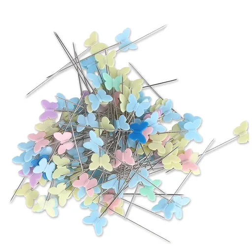 200 Pcs Sewing Pins Flat Straight Pins Butterfly Sewing Pins for DIY Projects Decoration Widely used Convenient storage