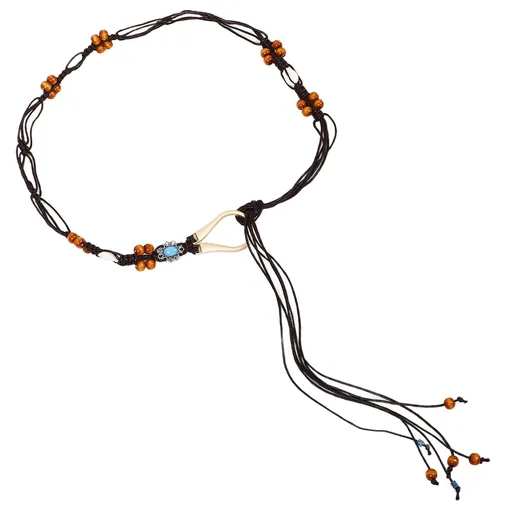 Bohemian Woven Belt Woven Beaded Waist Belt Boho Women Waist Belt Girls Fashionable Hand Woven Waist Belt Shell Dress Belt