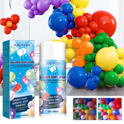 Balloon Shine Spray, 100ml Shiny Spray, Balloon Shiny Spray for Latex Balloons Ultra Shiny Glow Spray Party Decoration, Based Balloons Brightener Rapidly Dry Balloons Spray (1PC)