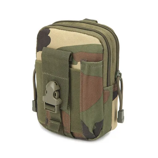 Tactical Molle Waist Bag Waterproof Phone Pouch for 6 inch Smartphones Compact Large Capacity Jungle Camouflage