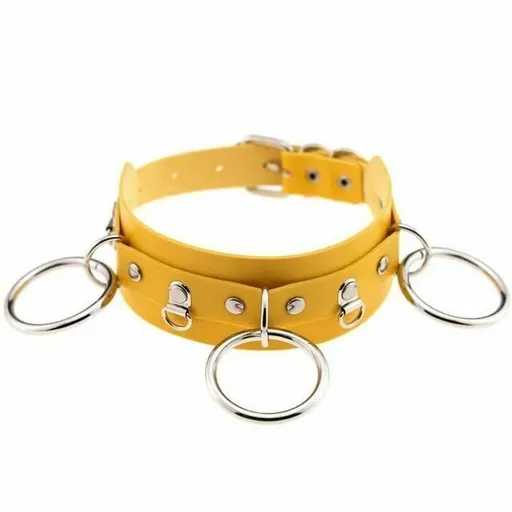 House Of Dasein Ring Collar Sexy Choker Harajuku All Colours Gothic - Yellow