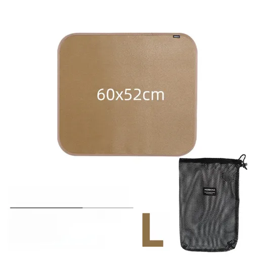 60 x 52 CM L Size Fireproof Outdoor Mat with Storage Bag - Silicone Coated Heat Resistant, Fire Pit Protector & BBQ Table Heat Shield