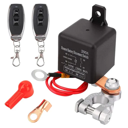 Remote Battery Disconnect Switch 12V Battery Kill Switch for Car, Encendido a Distancia 200A Upgraded Remote Control Battery Cut Off Switch Anti-Theft for Truck and RV
