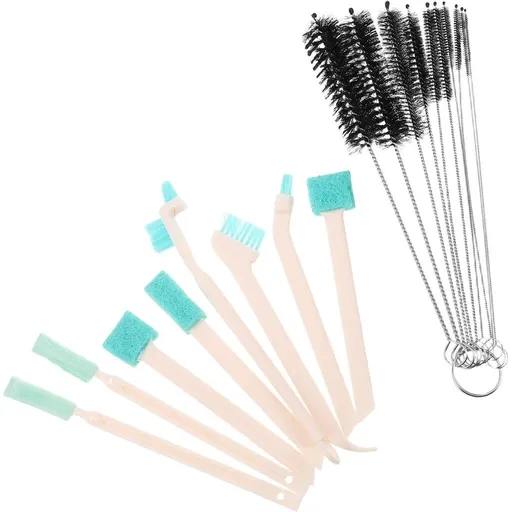 18pcs Ice Maker Brush Cleaning Set with Nylon for Refrigerator and Bottle Cleaning
