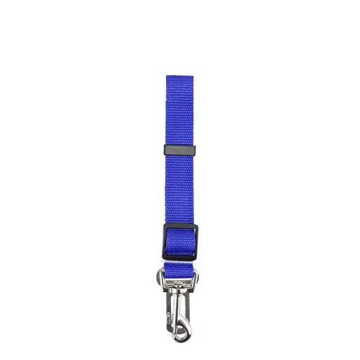 2X Adjustable Pet Travel Lead Clips with Car Buckle for Secure Restraint - Blue