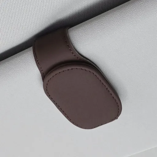 Panoz Car Sun Visor Glasses Clip Card Holder Mocha color