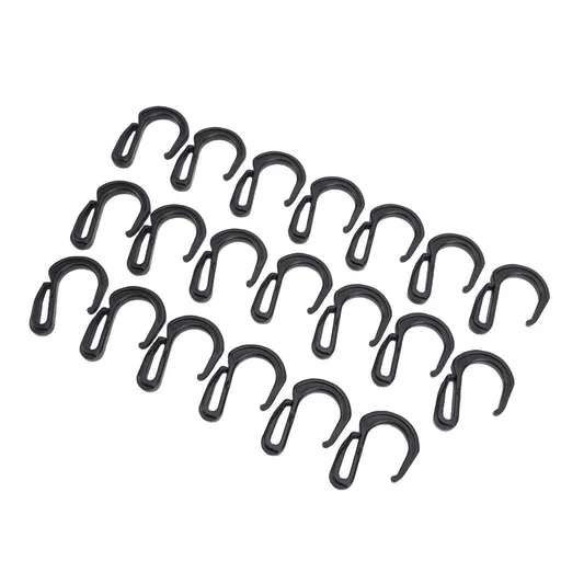 Shock Cord Hooks Elastic 20pcs Elastic Bungee Cord Hooks Plastic S Hook Clips Cargo Nets Hooks for Suitcase Roof Truck Net Cargo Mesh Net