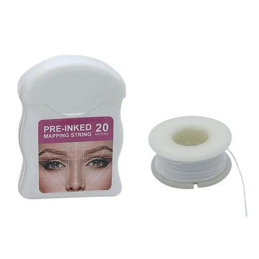 Advanced pre printing measurement tool for eyebrow tattoo products with micro pattern eyebrow mapping string and eyebrow mapping line