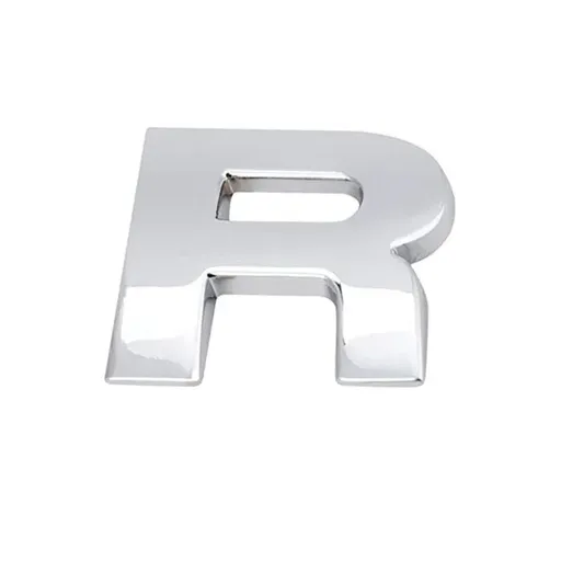 A-Z Alphabet Letters Car Sticker Self Adhesive Auto Badge Emblem 3D Chrome Good - R