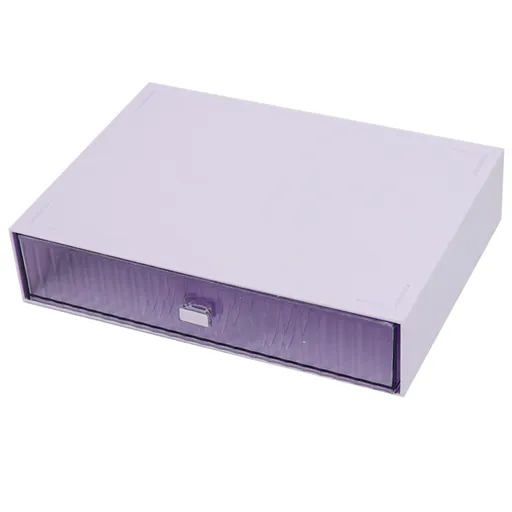 Desktop Drawer Organizer Waterproof Dustproof Plastic DIY Combination Multi Layer Stackable Drawer Storage Case Striped Purple 1 Drawer