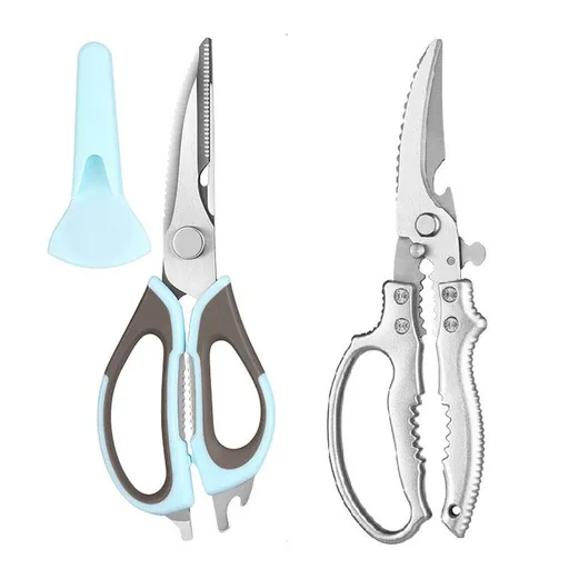 2-Pack Kitchen Scissors Set, Heavy-Duty Chicken Bone Shears & Detachable Kitchen Shears, 3Cr13 Stainless Steel & Magnetic Sheath—Blue