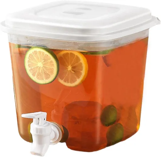 Water Dispenser - 3.5L Water Dispenser with Lid - Water Tap - Drink Bucket - Beverage Machine with Tap - Lemonade Dispensers - Lemonade Tap - Plastic Juice Dispenser - Beverage Dispensers - Juice Dispenser - Lemonade Juice Party Cocktail Cold Water J