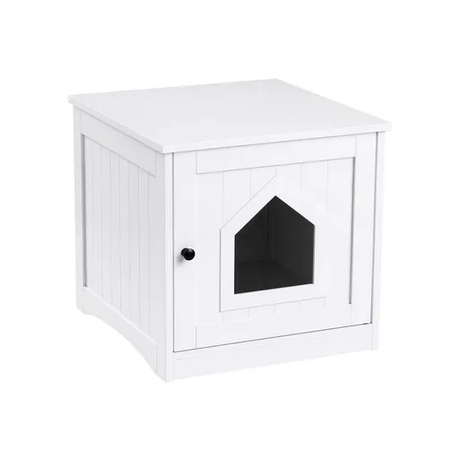 i.Pet 49x51cm Cat Litter Box Enclosure Hidden Litter Tray Cabinet White