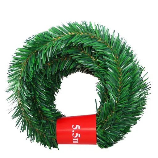 5.5M Pine Christmas Garland Green Artificial Christmas Tree Rattan Garland Pack Christmas Pine Wall Garden Decoration