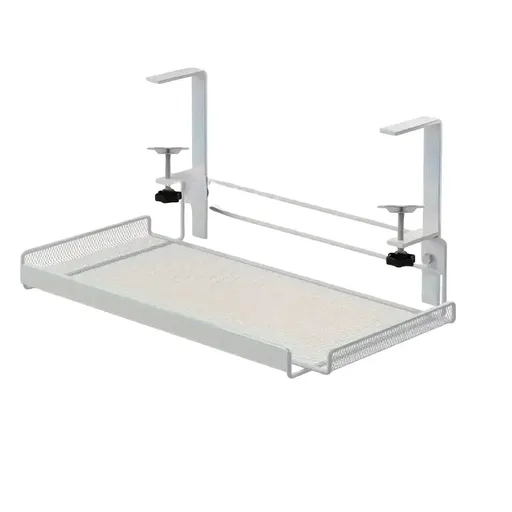 Under Desk Storage Shelf Hidden Drawer Organizer for Office Home Table Space - White