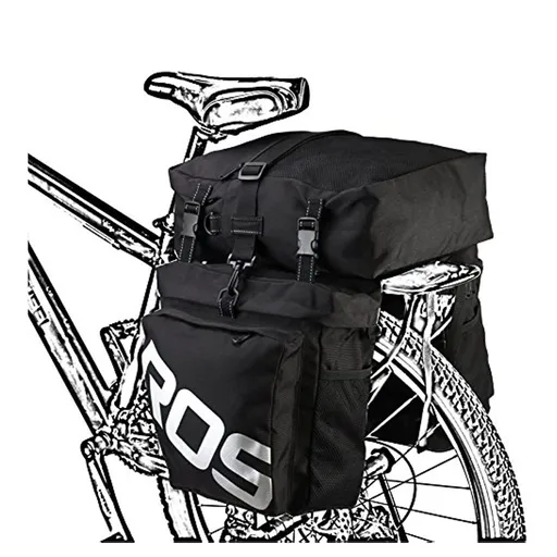 Bicycle Rear Rack Bag Set - Durable & Spacious Cycling Storage-black