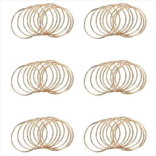 60 Pack 3 Inch Gold Dream Catcher Metal Rings Hoops Macrame Ring for Dreamcatchers and Crafts