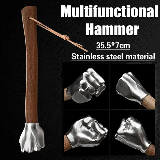 Stainless Steel Multi Functional Fist Hammer Durable Emergency for Car Home Use