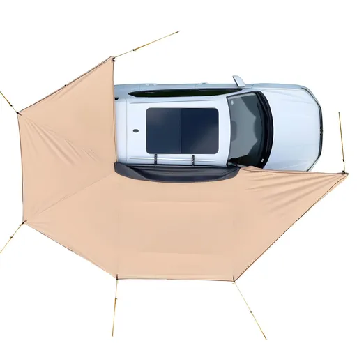 270 Degree Awning, 12.4 ㎡ Driver Side Vehicle Awning, Waterproof UV50+ Car Side Awnings with Carry Bag, All-Weather Free-Standing Overland Awnings Car Shelter for SUV Van Truck Camping