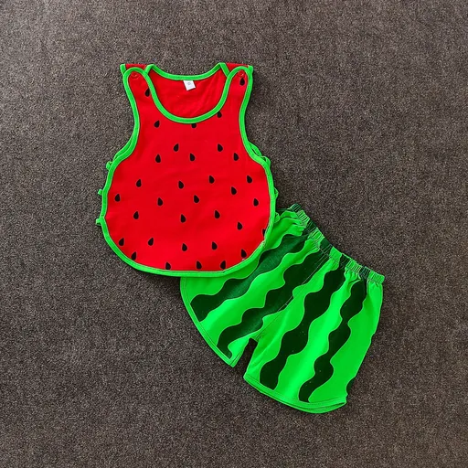 Baby Cotton Summer Trousers Set 2 Piece Unisex Watermelon Set 90cm