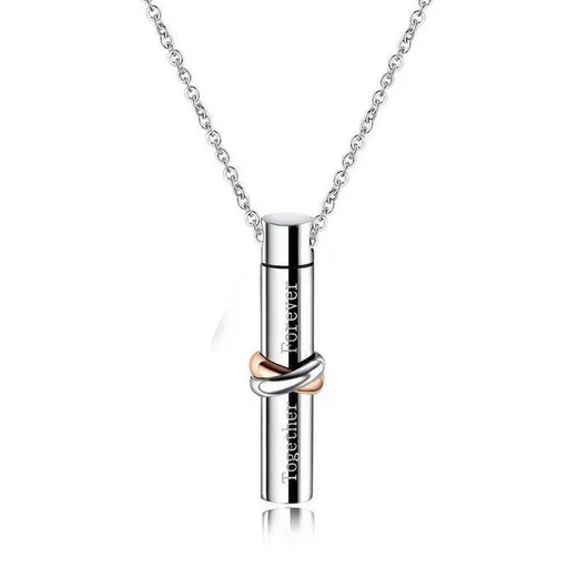 Pet Urn Necklace Pendant Titanium Steel Jewelry