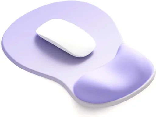 Gel Wrist Rest Mouse Pad - Ergonomic Office Mouse Pad with Wrist Support - Non-Slip Design Desktop Accessory Pad for Home & Game Decoration (06 Purple Gradient)