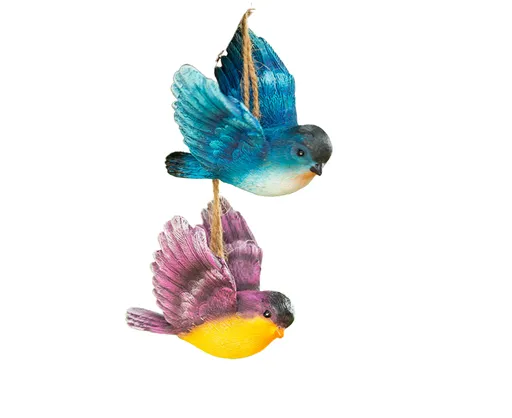 1 Set Decorative Resin Birds Pendant - Multicolor