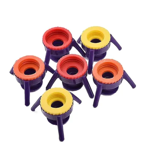 6pcs Bottles Stand Cap Kit Upside Down Bottle Dispenser Universal Plastic Bottle Emptying Kit Household Inverted Multifunctional