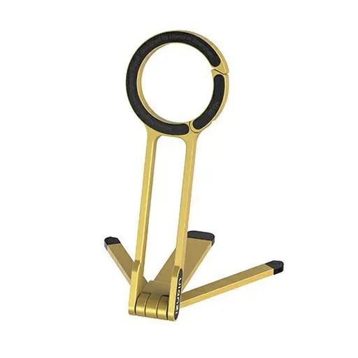 ULANZI MA30 Magnetic Phone Tripod Stand for iPhone - Aluminium Maglock Smartphone Mini Tripod Pocket Cell Phone Stand Dual-Sided Magnet Quick Mount Compatible with iPhone 16 15 14 13 12 Magsafe (Yellow)
