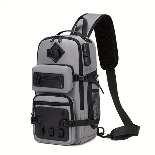 Gray Anti-Theft Backpack Waterproof Backpack Sling Backpack Travel Backpack