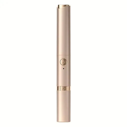 Heated Eyelash Curlers and Eyebrow Trimmer for Women 2 Temperature Modes Anti-Burn Electric Eyelash Curler with USB Rechargeable Heated Eyelash Curler. Light Gold