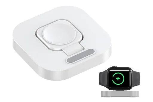 Portable Charging Dock for Apple Watch Wireless Watch Charger Stand Compatible with Apple Watch -White