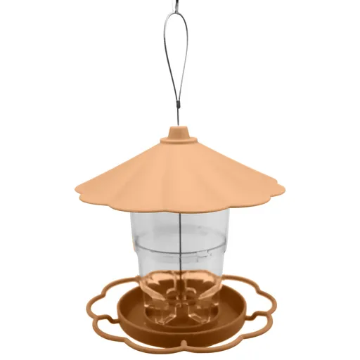 Outdoor Hanging Wild Bird Feeder, Plastic, Brown Z2-Brown