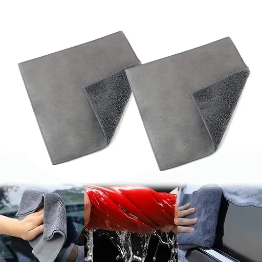 Magic Rag for Cleaning Windows Without Leaving Traces, Cleaning Cloths,for Automotive and Household Cleaning (2*Gray)