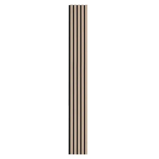 Wood Slat Acoustic Panels, 7.9 x 94.5 inch, MDF Accent Wooden Wall Panels for Modern Interior Wall Decor, Faux Wood Wall Board Panels for Noise Reduction, Silver Wood
