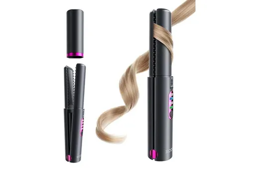 Cordless Hair Straightener and Curler 2 in 1 Mini Ceramic Flat Iron for Travel
