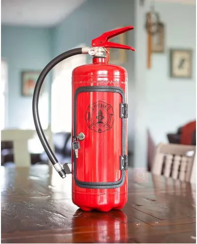Wine Cabinet Fire Extinguisher Minibar Perfect Gift for Men Red