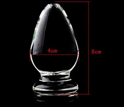 House Of Dasein Glass Butt Plug Beads Different Sizes / Shapes Anal Stimulation Play - 8Cm X 4Cm