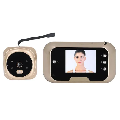Peephole Camera Automatic Photo Taking Waterproof 120° Viewing Angle Infrared Night Vision 1050mAh Visual Peephole Doorbell for Apartment