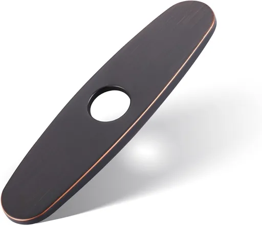 Faucet Plate, ALEASHA Kitchen Sink Cover Stainless Steel Plate for 1 or 3 Hole Bathroom or Kitchen Sink Faucet 10 Inch Escutcheon Hole Covers, Oil Rubbed Bronze