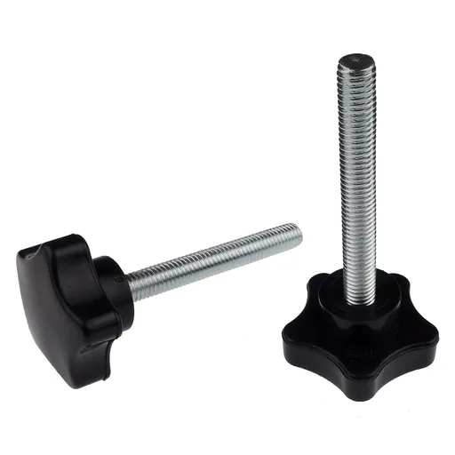 2 Pack M8 x 60mm (5/16" 2-3/8") Thread Replacement Star Hand Knob Tightening Screw