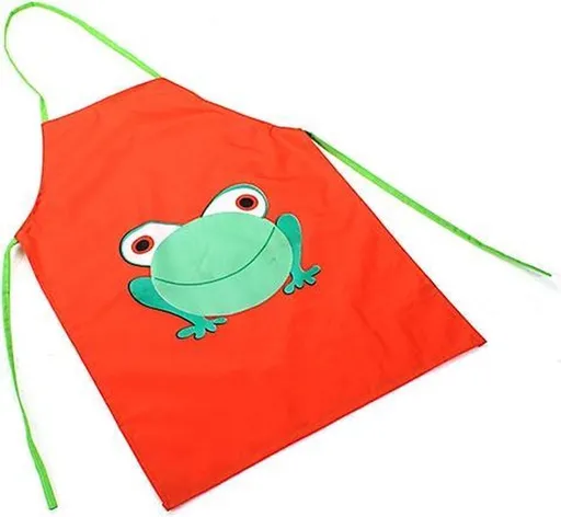 Childrens Frog Kitchen Apron Orange