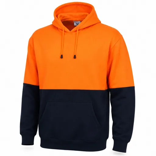 Hi Vis Polar Fleece Hoodie Safety Workwear Jumper Fleecy Jacket UPF 50+ - Orange