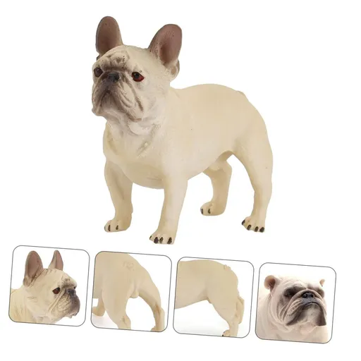 1pc Bulldog Model Models Decor Toy Animal Ornament Dog Craft Static Animal Model Home Ornament Scene Layout Model Static Dog