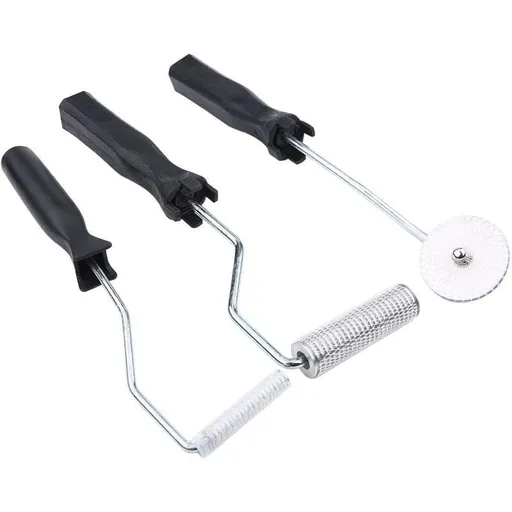 3 Pcs Bubble Remover Roller, Fiberglass Rollers Bubble Paddle Roller DIY Accessory for FRP Resin and Air Bubble Removal