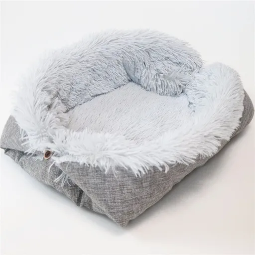 SCENEREAL Self-Warming Cat Bed Mat for Cats Small Dogs, Function 2 in 1 Soft Plush, Washable Pet Mat Autumn Winter Indoor Snooze Sleeping for Kittens Puppy Dog（M）