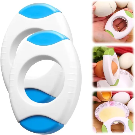 Egg Shell Opener for Hard Boiled Eggs,Egg Peeler Tool Topper Cutter Tool, Handheld Quick Raw Eggs Cracker Separator Tools, Kitchen Gadgets for Baking and Cooking Blue