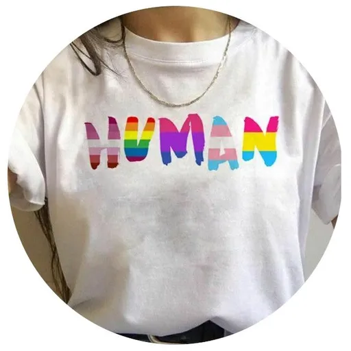 House Of Dasein 17 Designs Gay Pride Rainbow Harajuku Shirts For Women - Rainbow - Xs - Human
